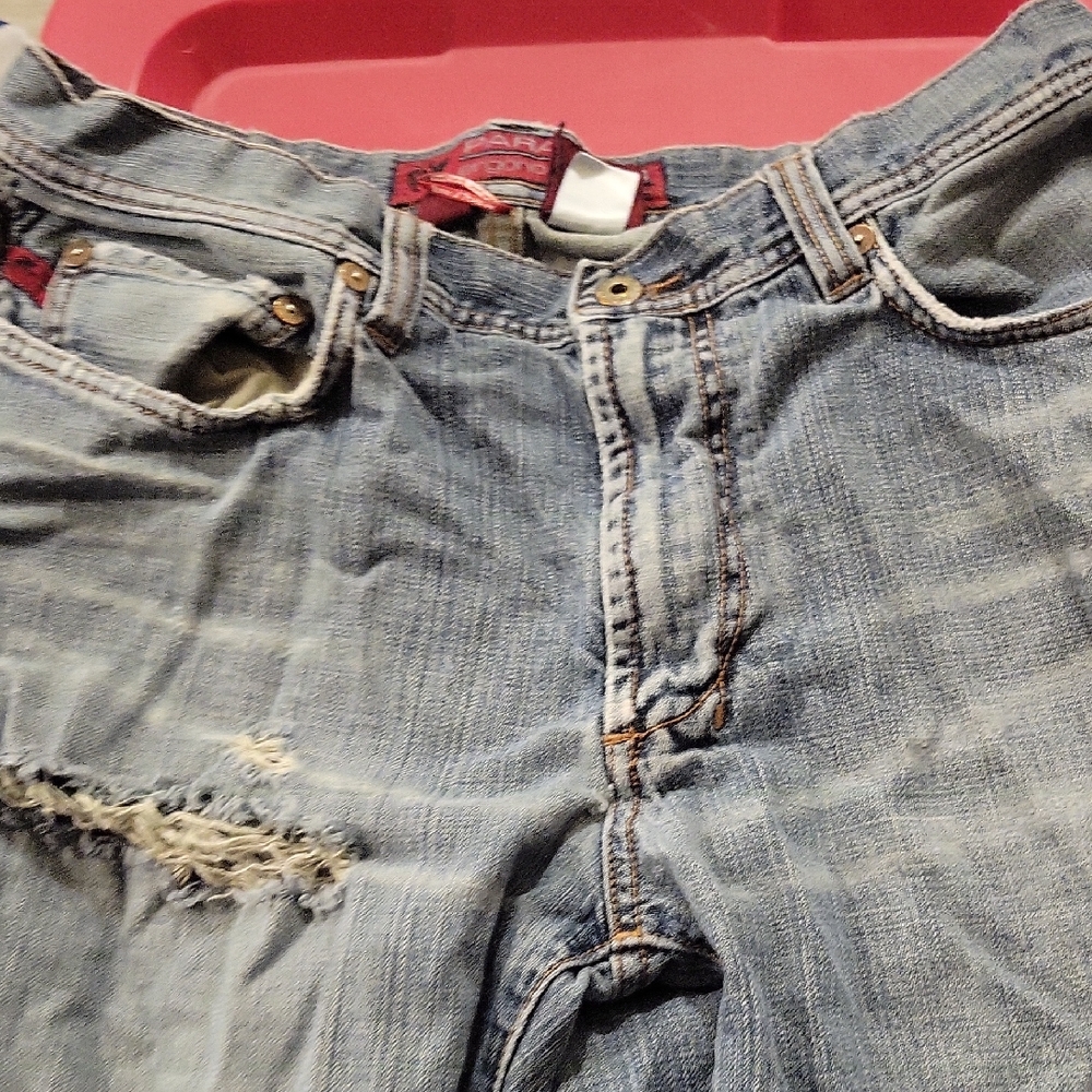 Parasuco Blue Relaxed Fit Jeans with Distressed Details